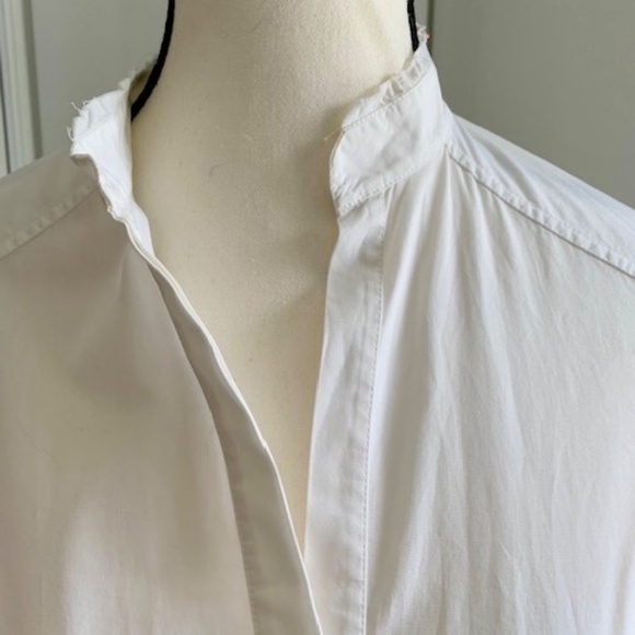 Edun dress shirt white cotton used US4 - Picture 6 of 9